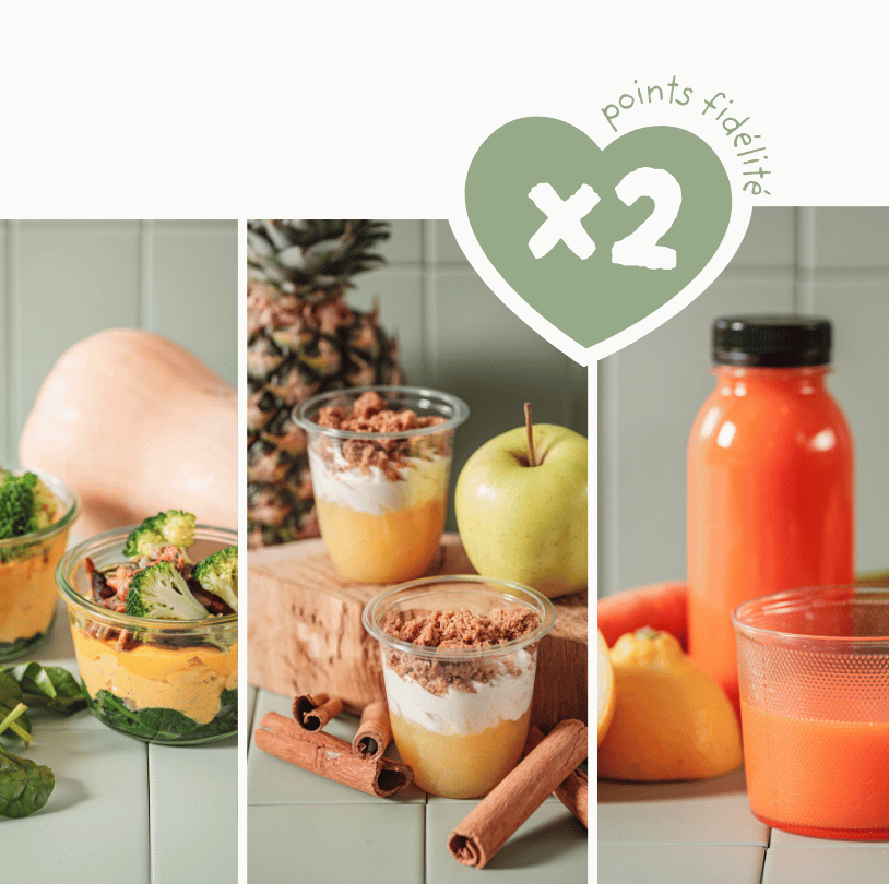 Recettes plant-based, points de fidélité doublés !